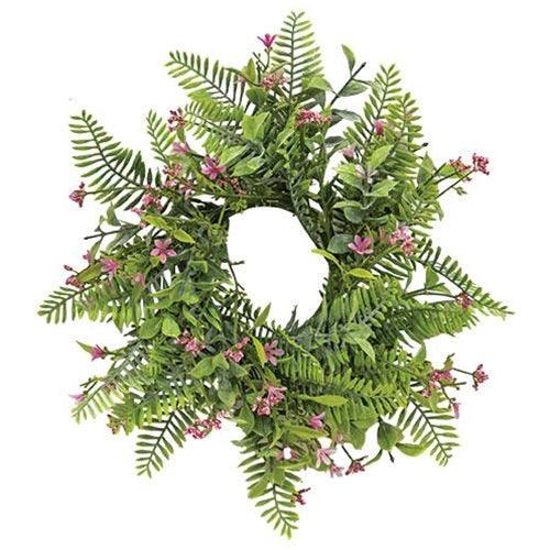 Pink Fernshot Blooms Candle Ring - The Fox Decor