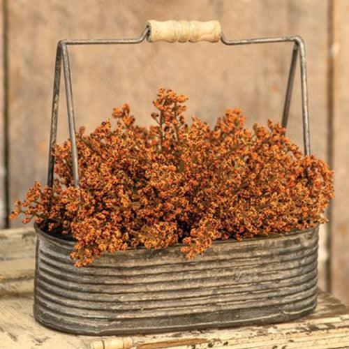 Bursting Astilbe Half Sphere 9 Pumpkin - The Fox Decor