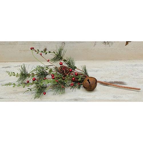 Red Berry Pine Spray - 23 - The Fox Decor