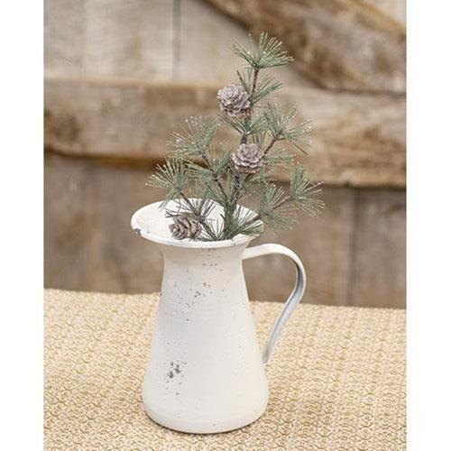 Vintage Glitter Birchcone Pine Pick 13 - The Fox Decor