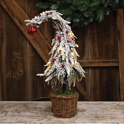 Small Curly Christmas Tree w LED Lights - The Fox Decor