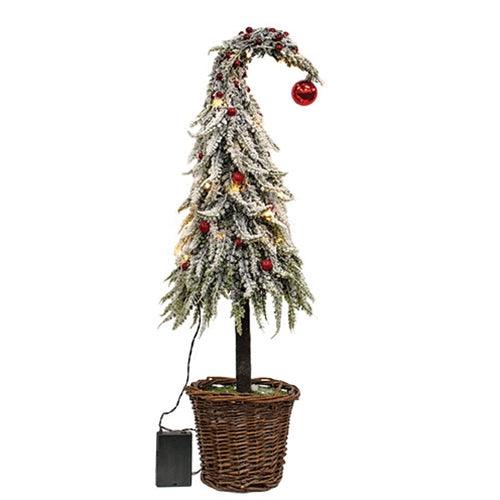 Large Curly Christmas Tree w LED Lights - The Fox Decor