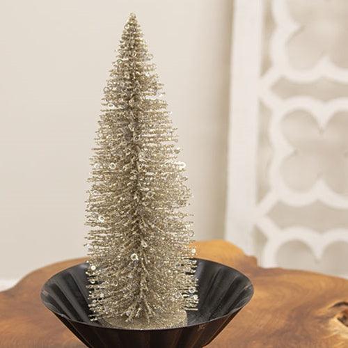 Silver Sparkle Bottle Brush Tree 12 - The Fox Decor