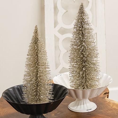 Silver Sparkle Bottle Brush Tree 12