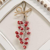 Thumbnail for Snowy Red Mini Jingle Bell Teardrop - The Fox Decor