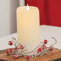 Thumbnail for Snowy Red Jingle Bell Candle Ring 35 - The Fox Decor