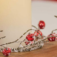 Thumbnail for Snowy Red Jingle Bell Candle Ring 35 - The Fox Decor