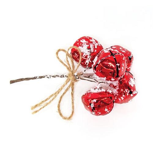Snowy Red Mini Jingle Bell Pick 5 - The Fox Decor