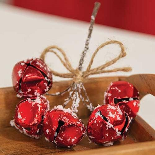 Snowy Red Mini Jingle Bell Pick 5 - The Fox Decor