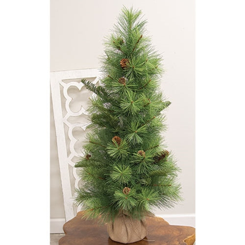 Forest Path Pine Tree in Burlap Base 3ft