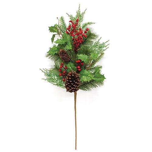 Merry Berry Pine & Holly Spray 31 - The Fox Decor