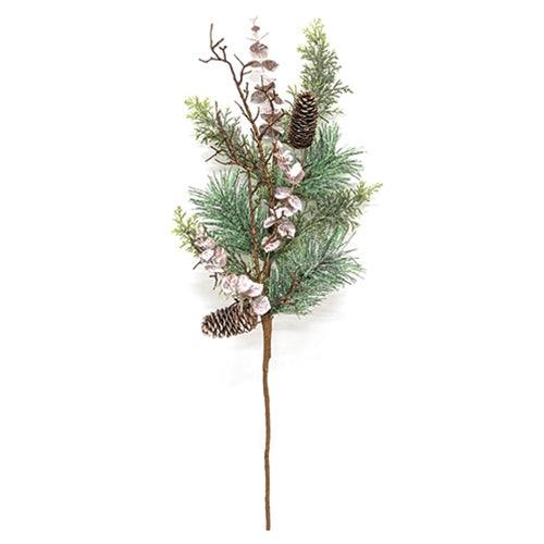 Icy Woodland Pine & Eucalyptus Spray 28 - The Fox Decor