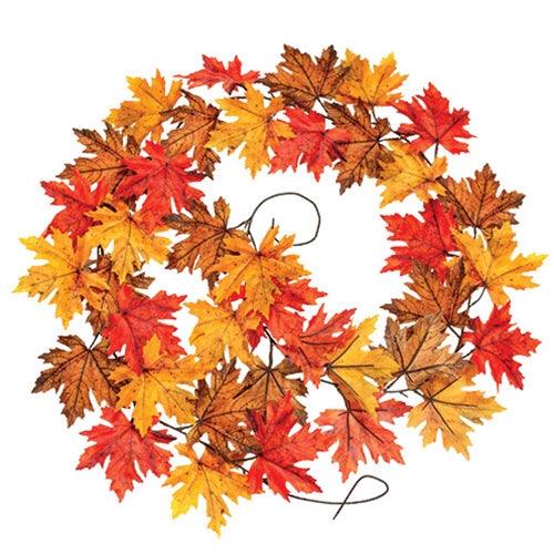 Fall Maple Leaf Garland 8ft - The Fox Decor