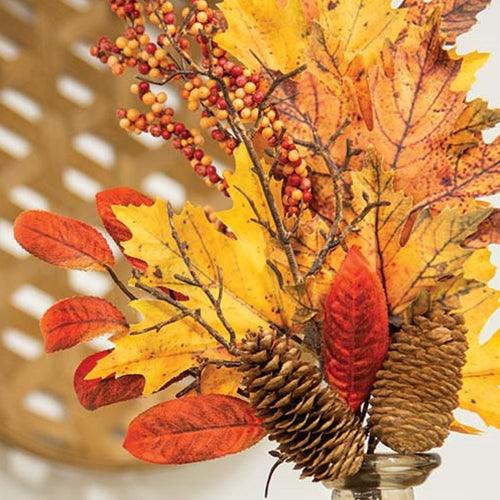 Fall Maple Leaf Pinecone & Berry Pick 20 – The Fox Decor