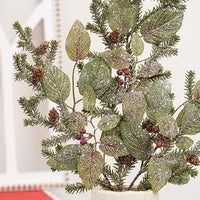 Thumbnail for Snowy Fittonia Pine & Berries Spray 28 - The Fox Decor