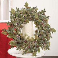Snowy Fittonia Pine & Berries Wreath 20 - The Fox Decor