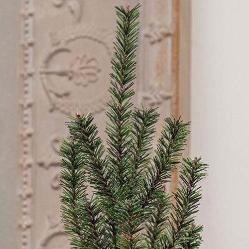 German Pine Tree in Galvanized Metal Pot 18 - The Fox Decor