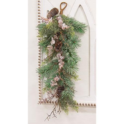 Icy Woodland Pine & Eucalyptus Teardrop - The Fox Decor