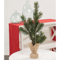 Table Spruce Tree w Burlap Base 14 - The Fox Decor