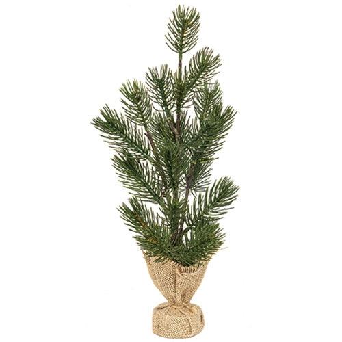 Table Spruce Tree w Burlap Base 14 - The Fox Decor