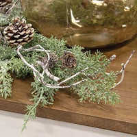 Thumbnail for Durham Cedar Birch Pinecone Garland 5ft