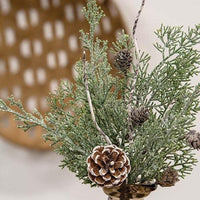 Durham Cedar Birch Pinecone Spray 14 - The Fox Decor