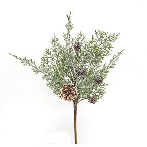 Durham Cedar Birch Pinecone Spray 14 - The Fox Decor