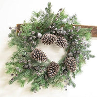 Frosty Cheer Pine Wreath 24 - The Fox Decor
