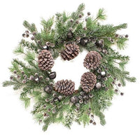 Frosty Cheer Pine Wreath 24 - The Fox Decor