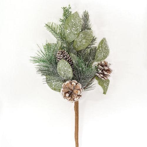Newport Snowy Mixed Greens & Cone Pick 16 - The Fox Decor
