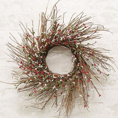 Holiday Combo Pip Twig Wreath 16 - The Fox Decor