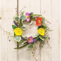 Mixed Poppy & Silver Dollar Wreath - The Fox Decor