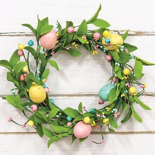 Easter Eggs & Herb Leaves Wreath 12 - The Fox Decor
