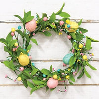 Easter Eggs & Herb Leaves Wreath 12 - The Fox Decor