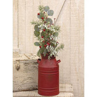 Snowy Holiday Red Berry & Bell Spray - The Fox Decor
