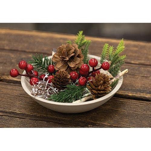 Mixed Pine Berries & Birch Holiday Bowl Filler - The Fox Decor