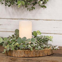 Snowy Eucalyptus Candle Ring - The Fox Decor