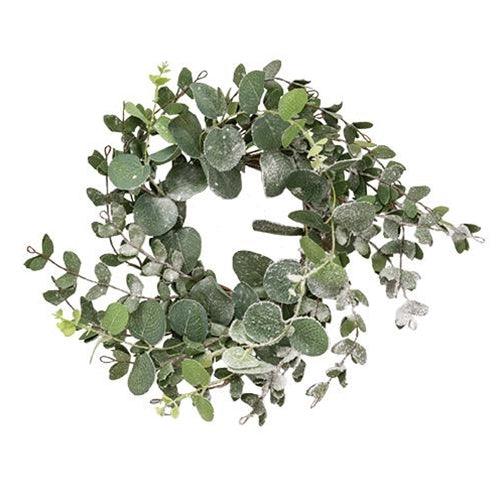 Snowy Eucalyptus Candle Ring - The Fox Decor