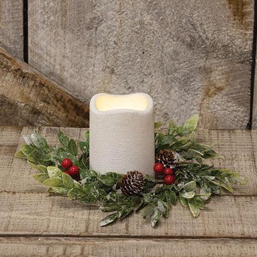 Snowy Boxwood & Berry Ring - The Fox Decor
