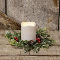 Thumbnail for Snowy Boxwood & Berry Ring - The Fox Decor