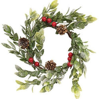Thumbnail for Snowy Boxwood & Berry Ring - The Fox Decor