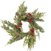 Frosted Soft Pine & Berry Ring - The Fox Decor
