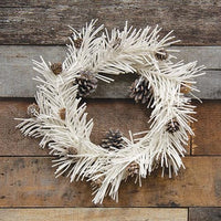 Thumbnail for White Glitter Soft Pine & Cone Wreath
