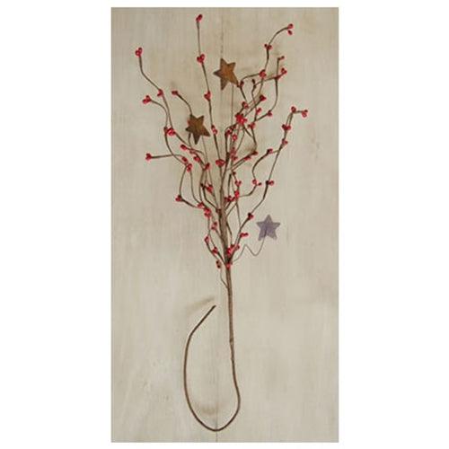 Red Pip & Star Spray 24 - The Fox Decor