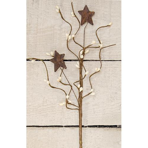 Ivory Pip & Star Pick, 12"