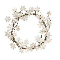 Glittered Wood Snowflake Wreath - The Fox Decor