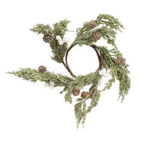 Sparkle Soft Pine White Berry Candle Ring - The Fox Decor