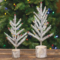 Snazzy Silver Tinsel Tree 12 - The Fox Decor
