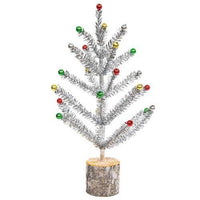 Snazzy Silver Tinsel Tree 12 - The Fox Decor