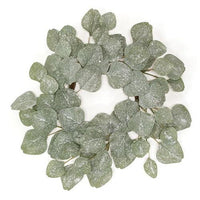 Frosted Dollar Eucalyptus Leaf Candle Ring 65 - The Fox Decor